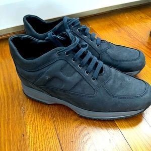 Navy leather Hogan sneakers size 8UK/9US